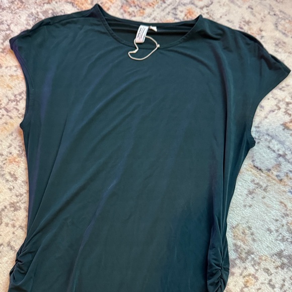 & other stories draped sleeveless midi dress dark green - Picture 5 of 8